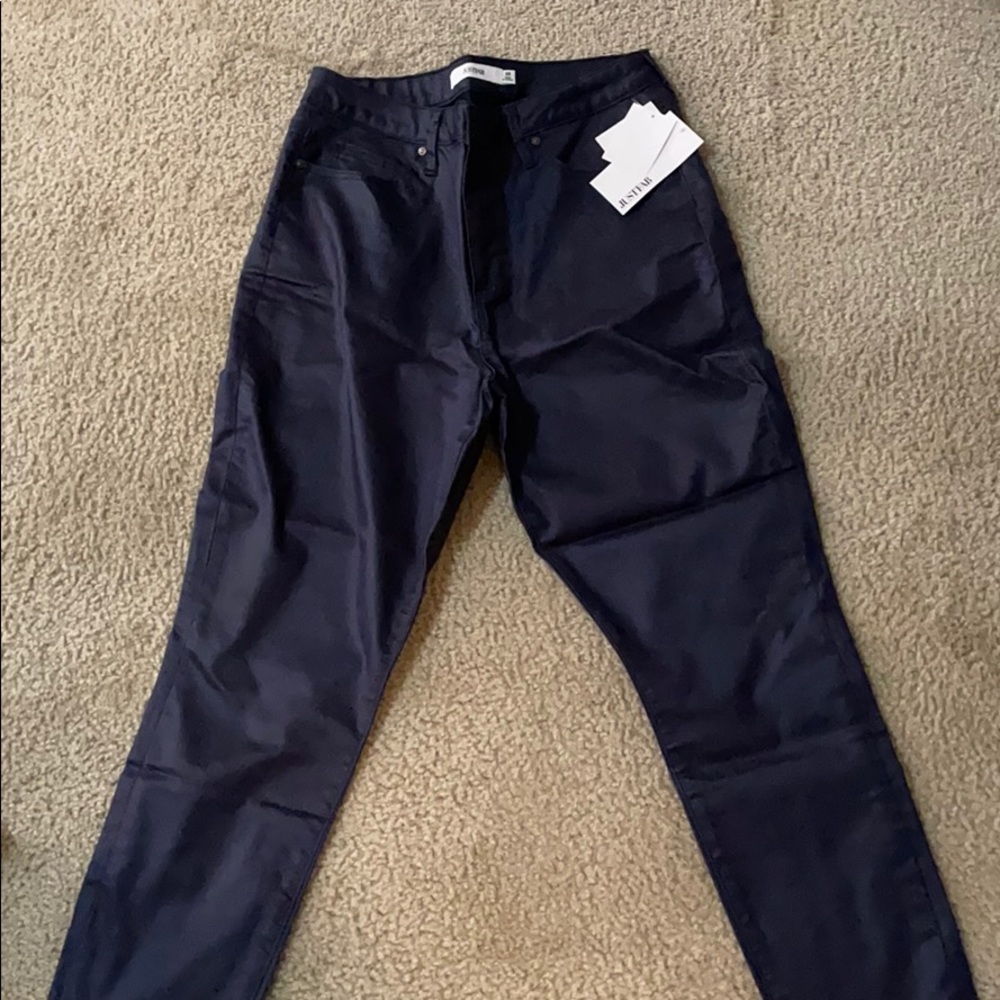 Purple leather like pants